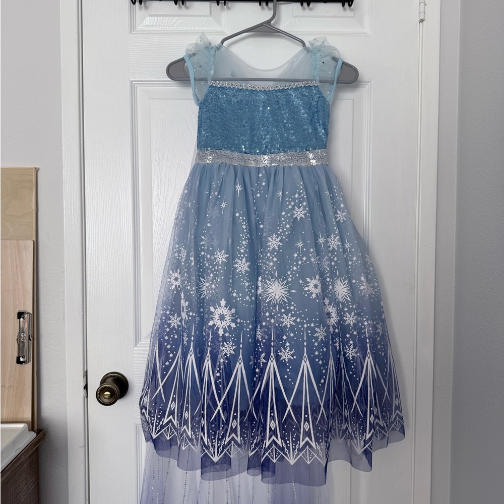Elsa Blue Snowflake Dress